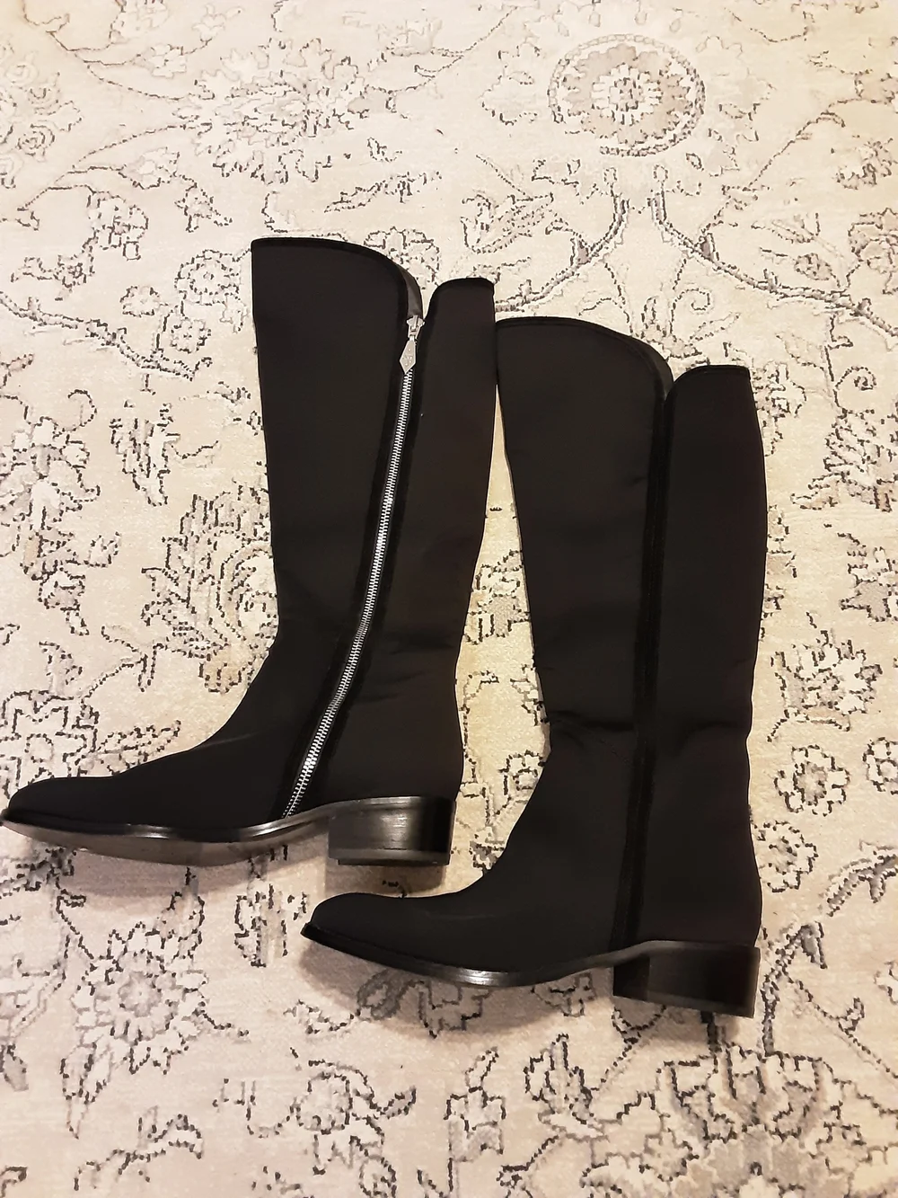Donald Pliner Nova Black Knee-High Side-Zip Boots